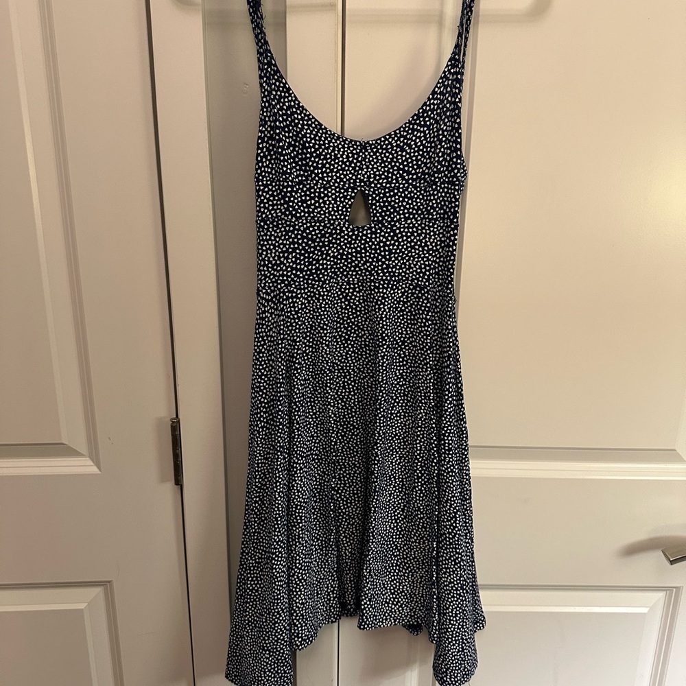 Urban Outfitters Navy & White Patterned Summer Dress